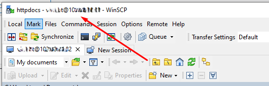 Danh sách thư mục trên hosting hiện ra sau khi WinSCP kết nối thành công